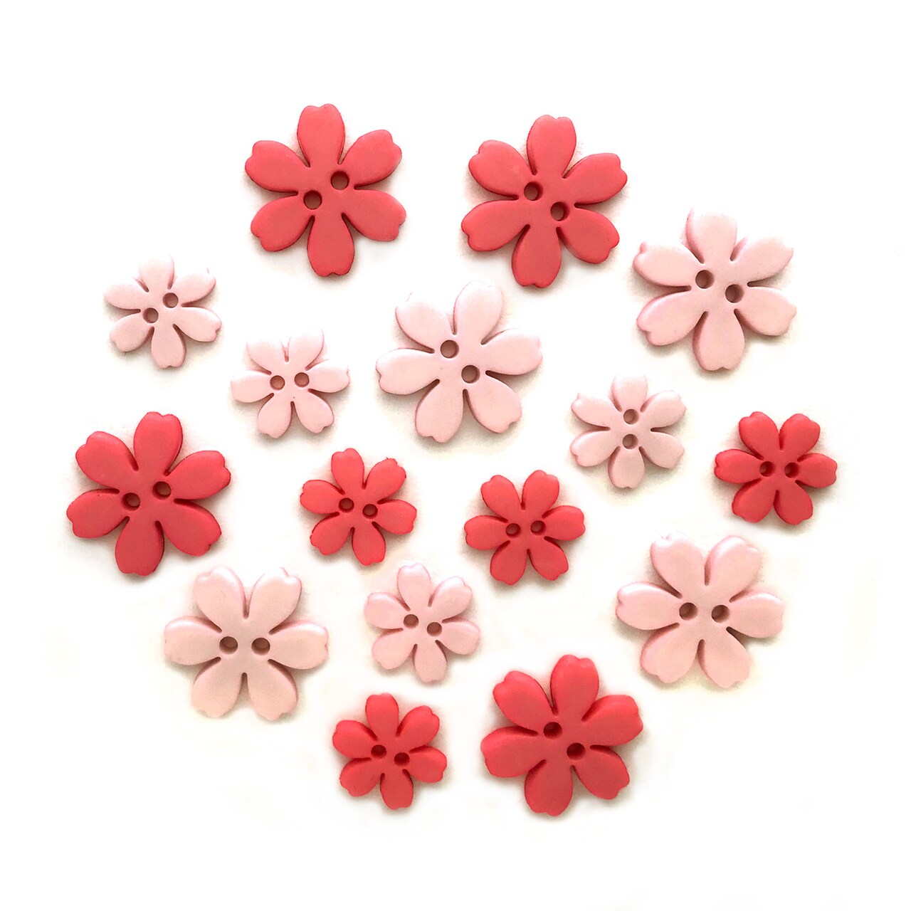 Buttons Galore and More Flower Shaped Novelty Buttons for Sewing &#x26; Craft - 48 Buttons